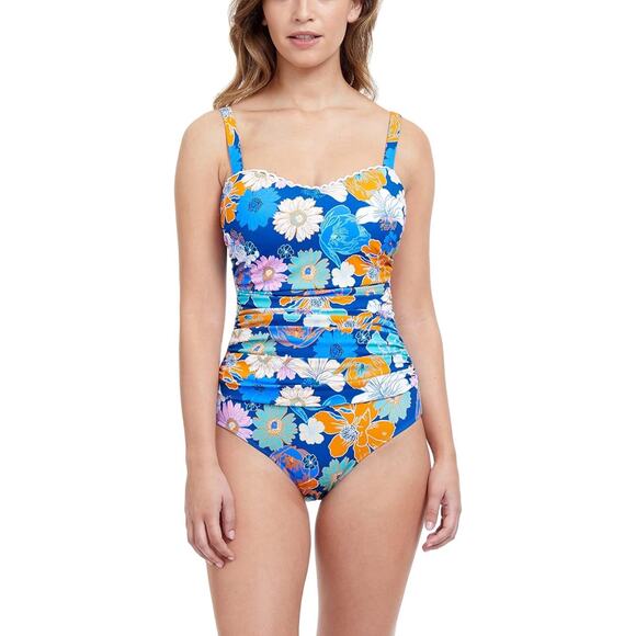 NWT PROFILE BY GOTTEX Rising Sun One-Piece Swimsuit. Size 8D - Picture 1 of 16